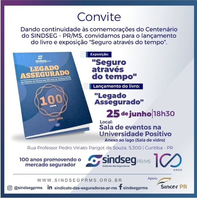 Leia mais sobre o artigo Livro “Legado Assegurado” do Sindseg PR/MS será lançado nesta terça-feira em Curitiba
