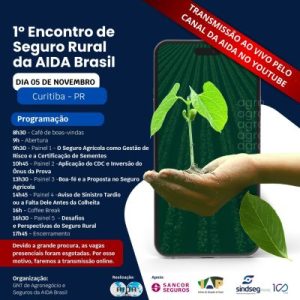 Leia mais sobre o artigo Curitiba será sede do 1º Encontro de Seguro Rural da Aida Brasil, com apoio do Sindseg PR/MS